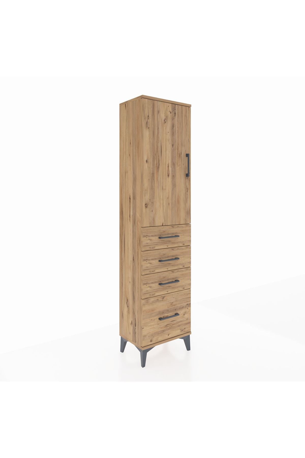 Arges Dolap 2 Raflı 4 Çekmeceli Tek Kapaklı 44x30x182 - S22M013V9A