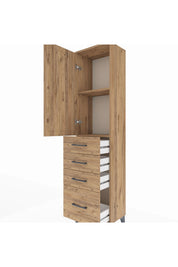 Arges Dolap 2 Raflı 4 Çekmeceli Tek Kapaklı 44x30x182 - S22M013V9A