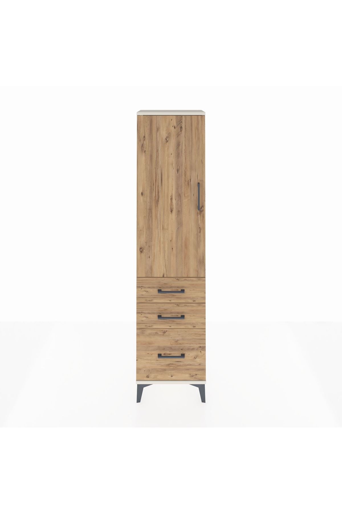 Arges Dolap 2 Raflı 3 Çekmeceli Tek Kapaklı 44x30x182 - S22M014V3A