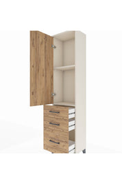 Arges Dolap 2 Raflı 3 Çekmeceli Tek Kapaklı 44x30x182 - S22M014V3A