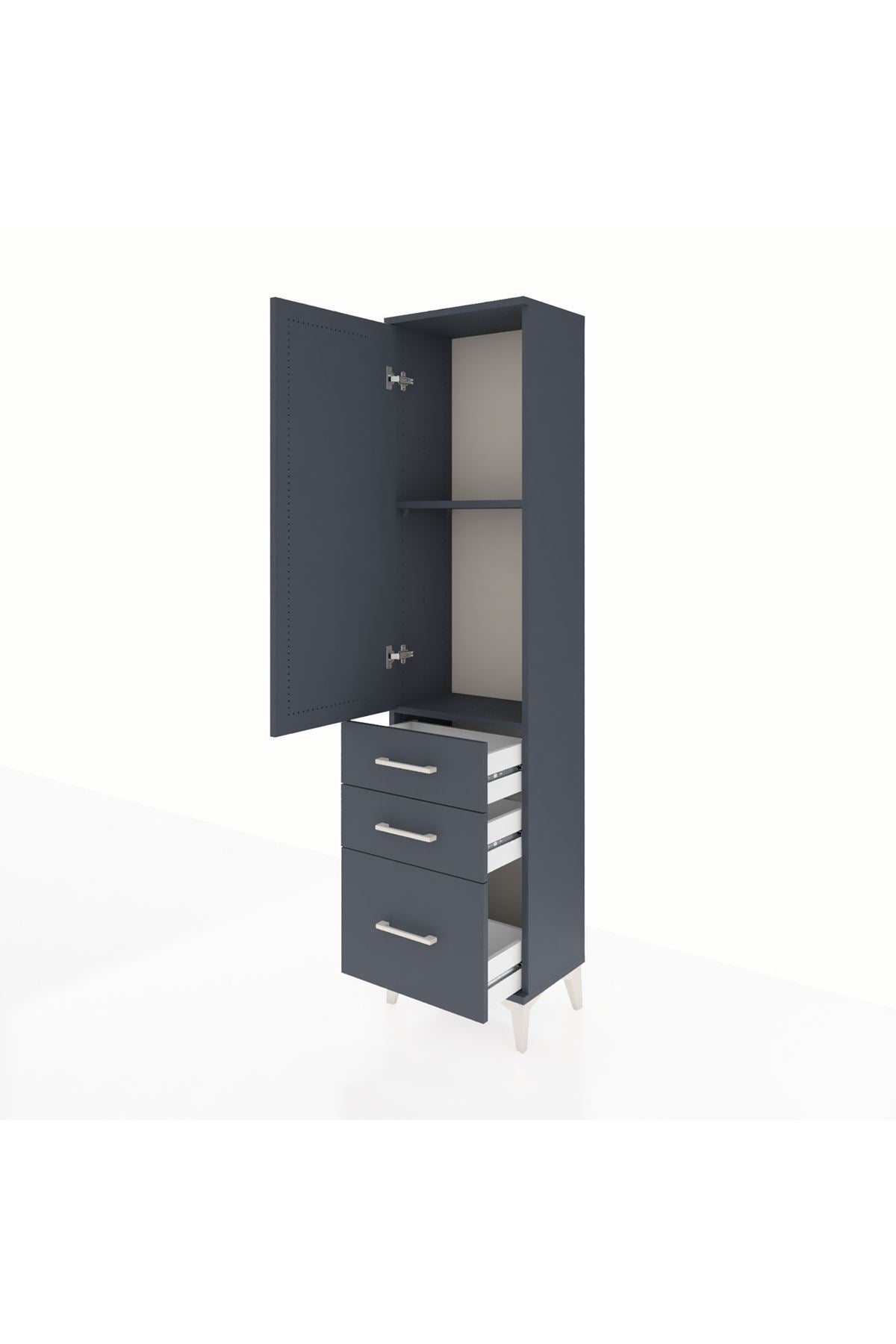 Arges Dolap 2 Raflı 3 Çekmeceli Tek Kapaklı 44x30x182 - S22M014V5A