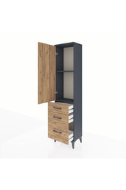 Arges Dolap 2 Raflı 3 Çekmeceli Tek Kapaklı 44x30x182 - S22M014V6A