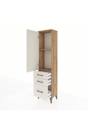 Arges Dolap 2 Raflı 3 Çekmeceli Tek Kapaklı 44x30x182 - S22M014V7A
