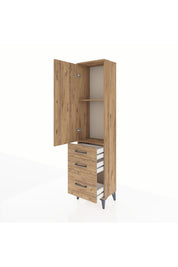Arges Dolap 2 Raflı 3 Çekmeceli Tek Kapaklı 44x30x182 - S22M014V9A