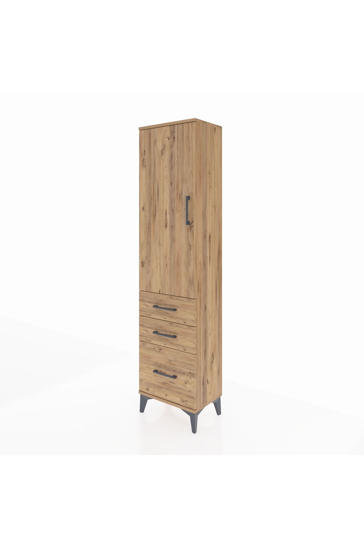 Arges Dolap 2 Raflı 3 Çekmeceli Tek Kapaklı 44x30x182 - S22M014V9A
