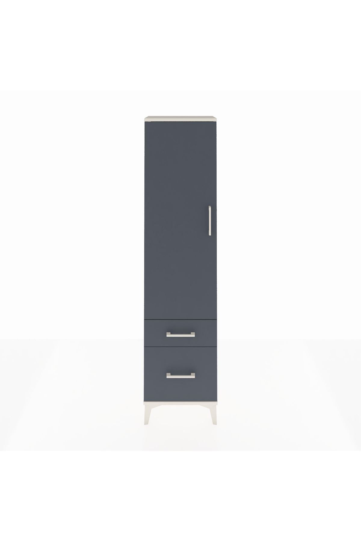 Arges Dolap 2 Raflı 2 Çekmeceli Tek Kapaklı 44x30x182 - S22M015V2A