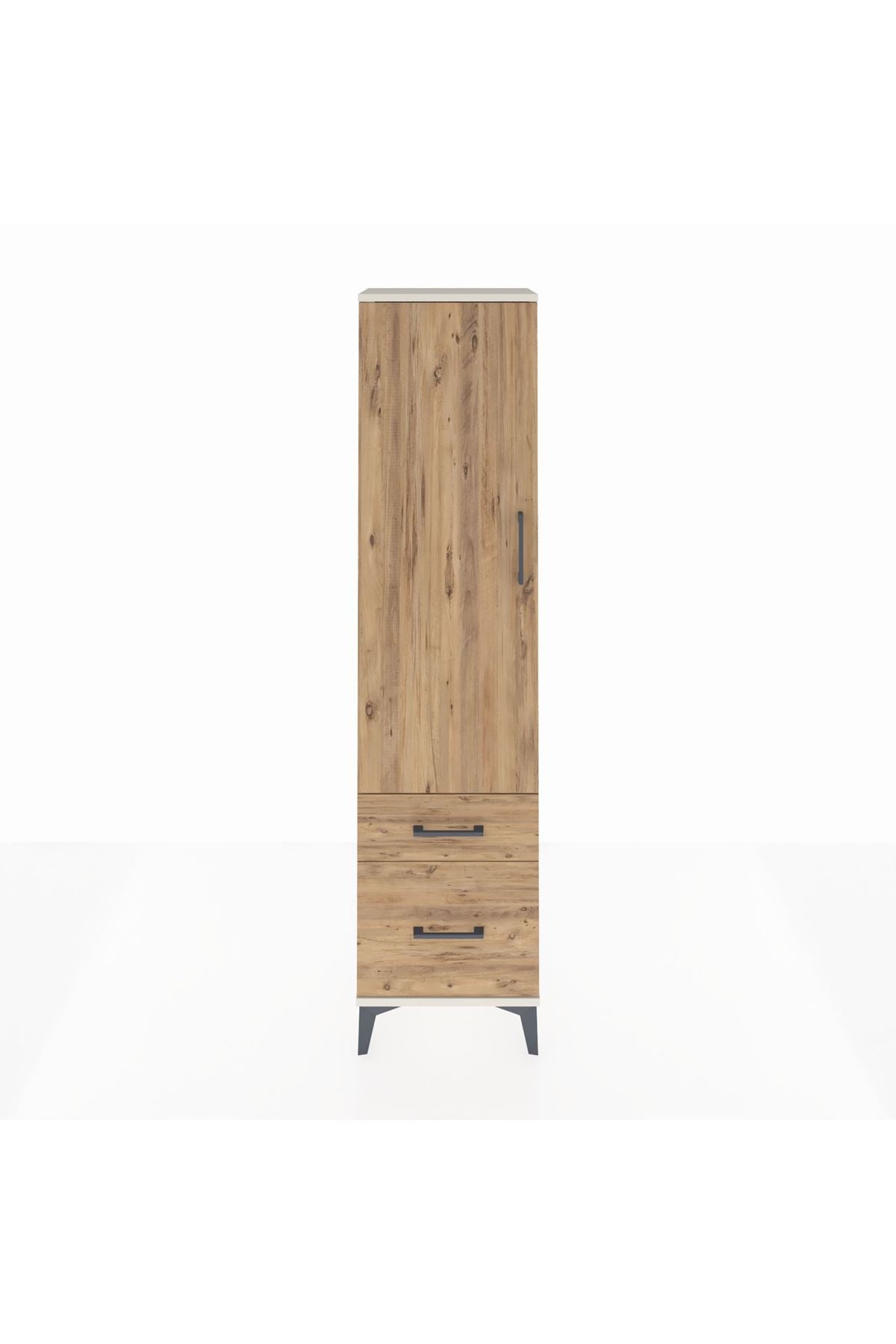 Arges Dolap 2 Raflı 2 Çekmeceli Tek Kapaklı 44x30x182 - S22M015V3A