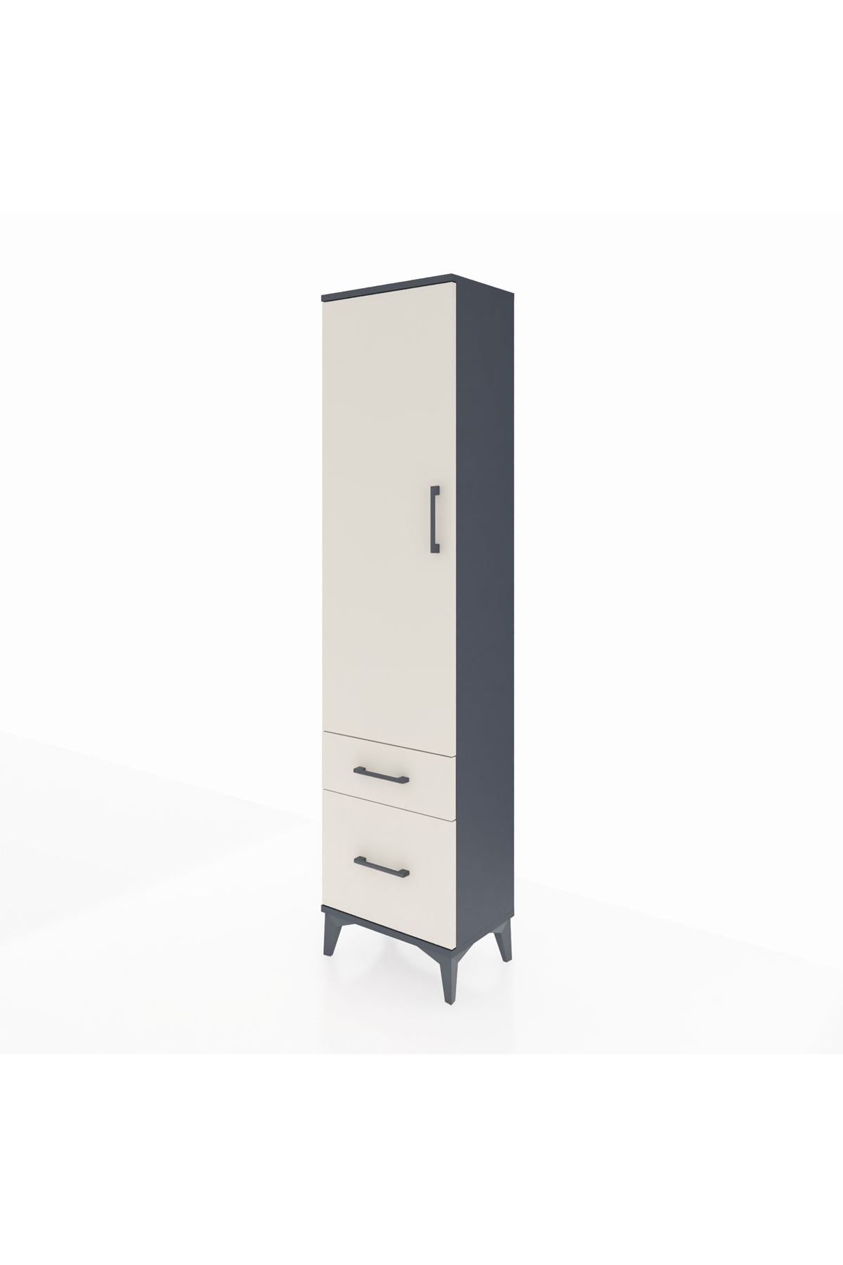 Arges Dolap 2 Raflı 2 Çekmeceli Tek Kapaklı 44x30x182 - S22M015V4A