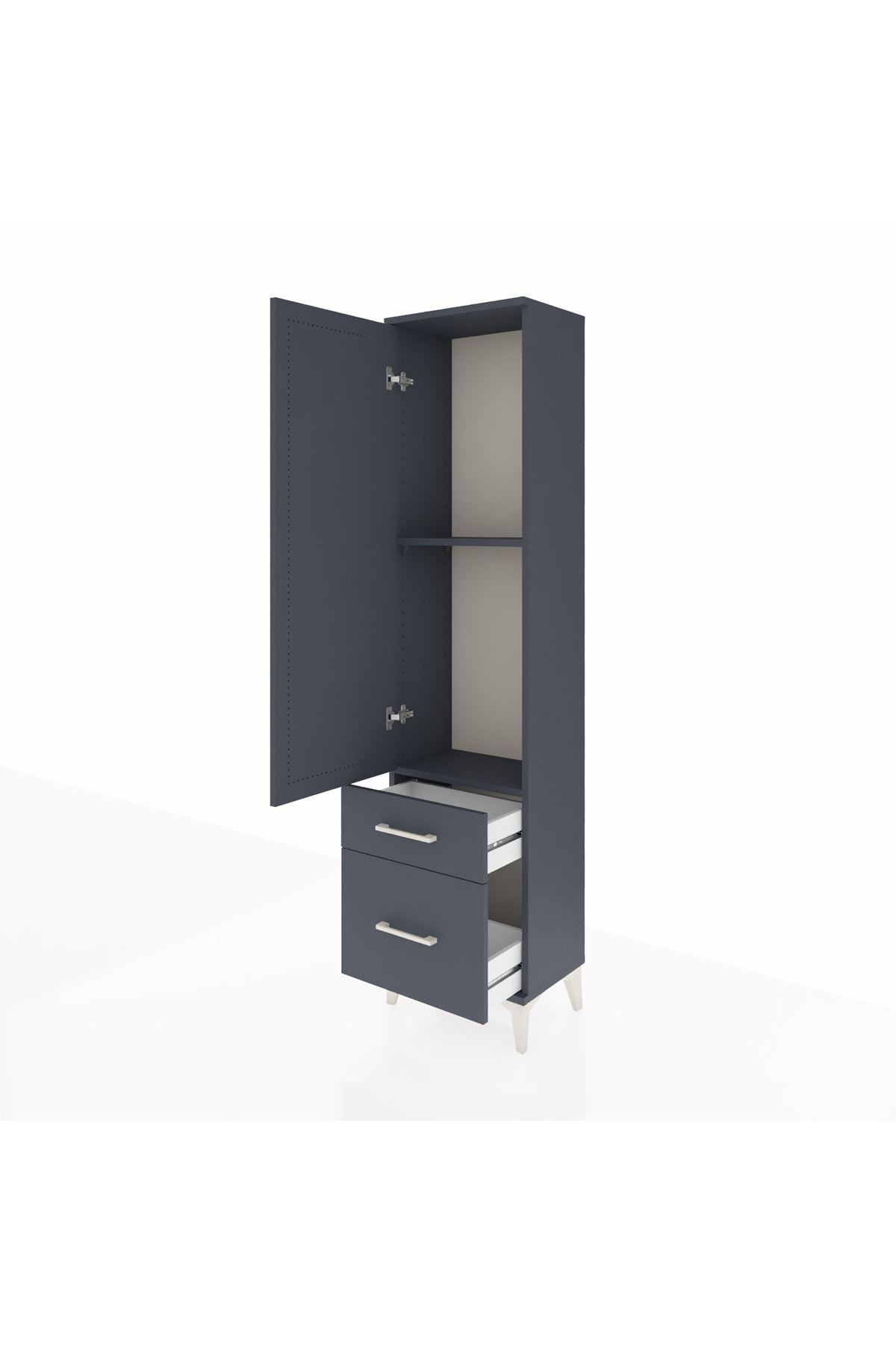 Arges Dolap 2 Raflı 2 Çekmeceli Tek Kapaklı 44x30x182 - S22M015V5A