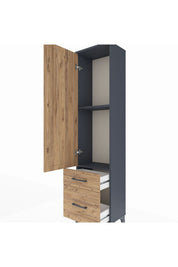 Arges Dolap 2 Raflı 2 Çekmeceli Tek Kapaklı 44x30x182 - S22M015V6A