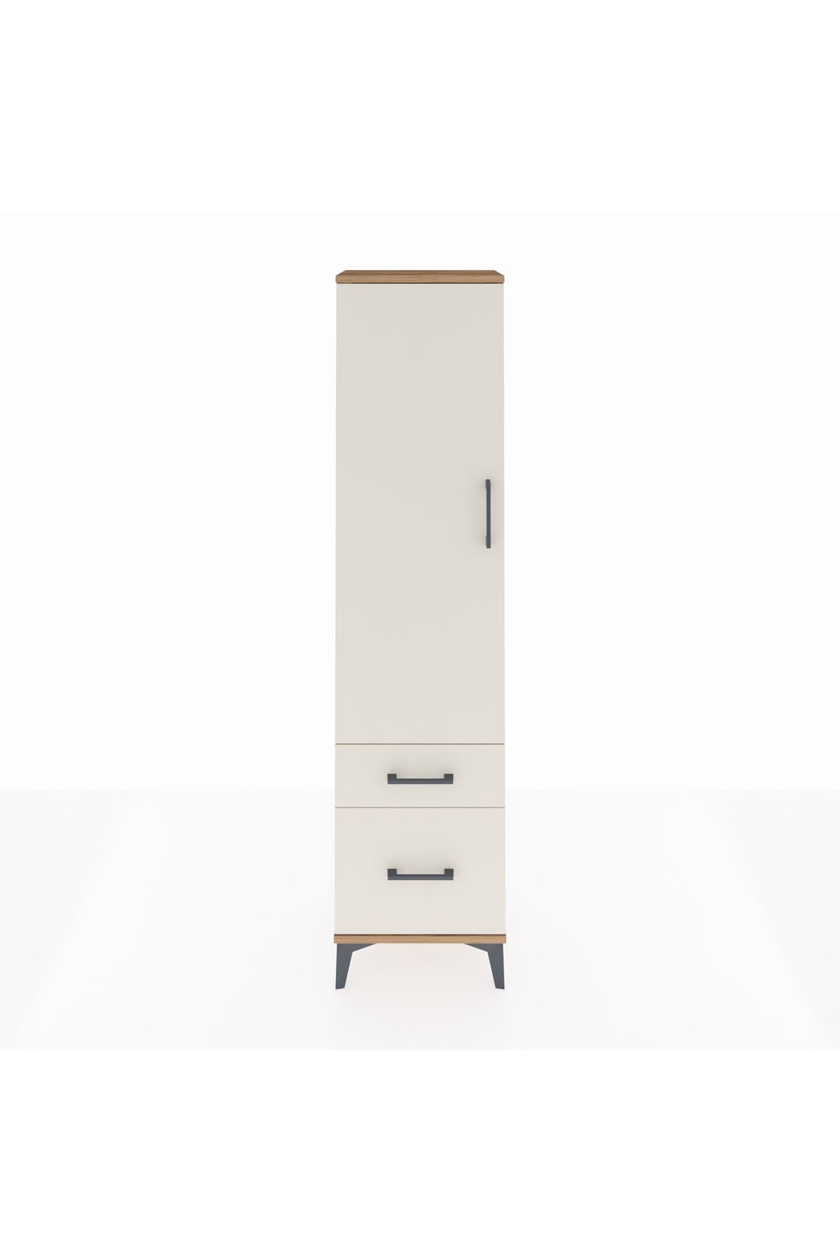 Arges Dolap 2 Raflı 2 Çekmeceli Tek Kapaklı 44x30x182 - S22M015V7A