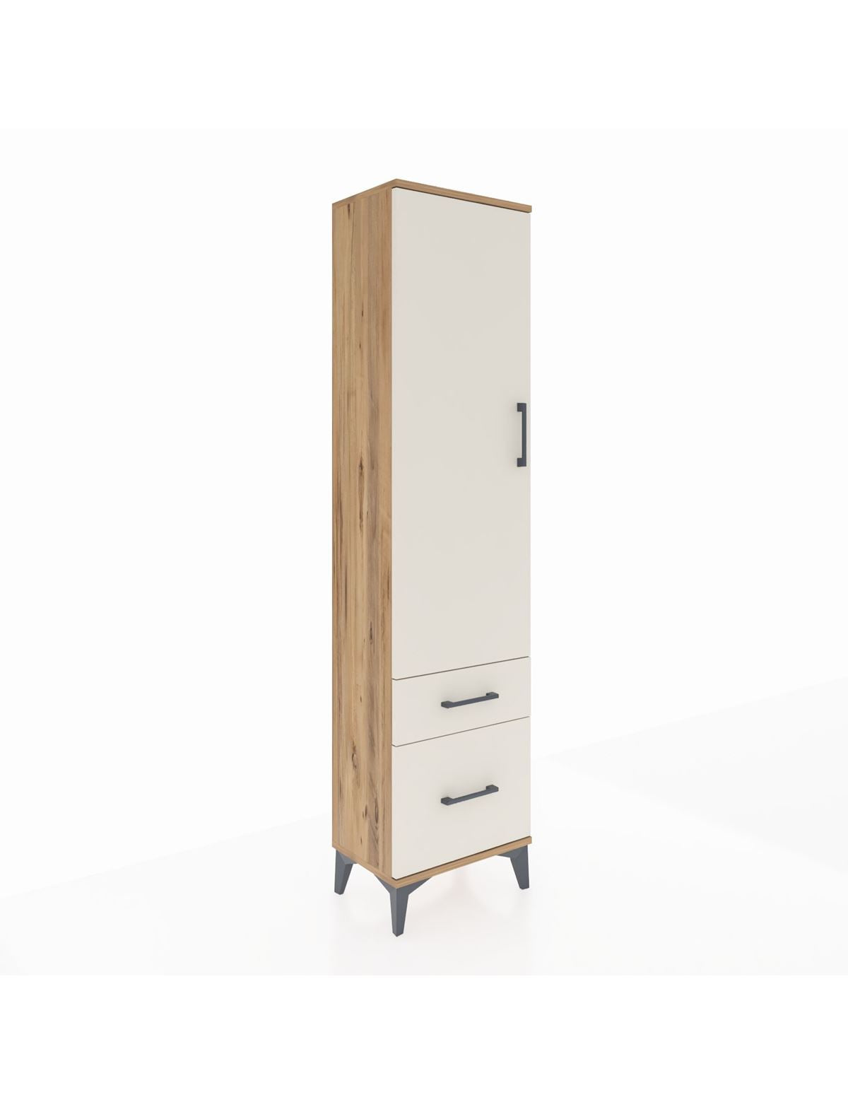 Arges Dolap 2 Raflı 2 Çekmeceli Tek Kapaklı 44x30x182 - S22M015V7A