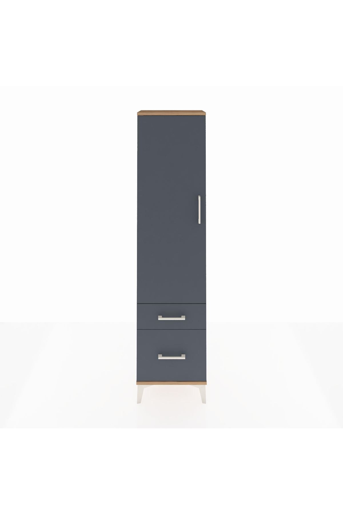 Arges Dolap 2 Raflı 2 Çekmeceli Tek Kapaklı 44x30x182 - S22M015V8A