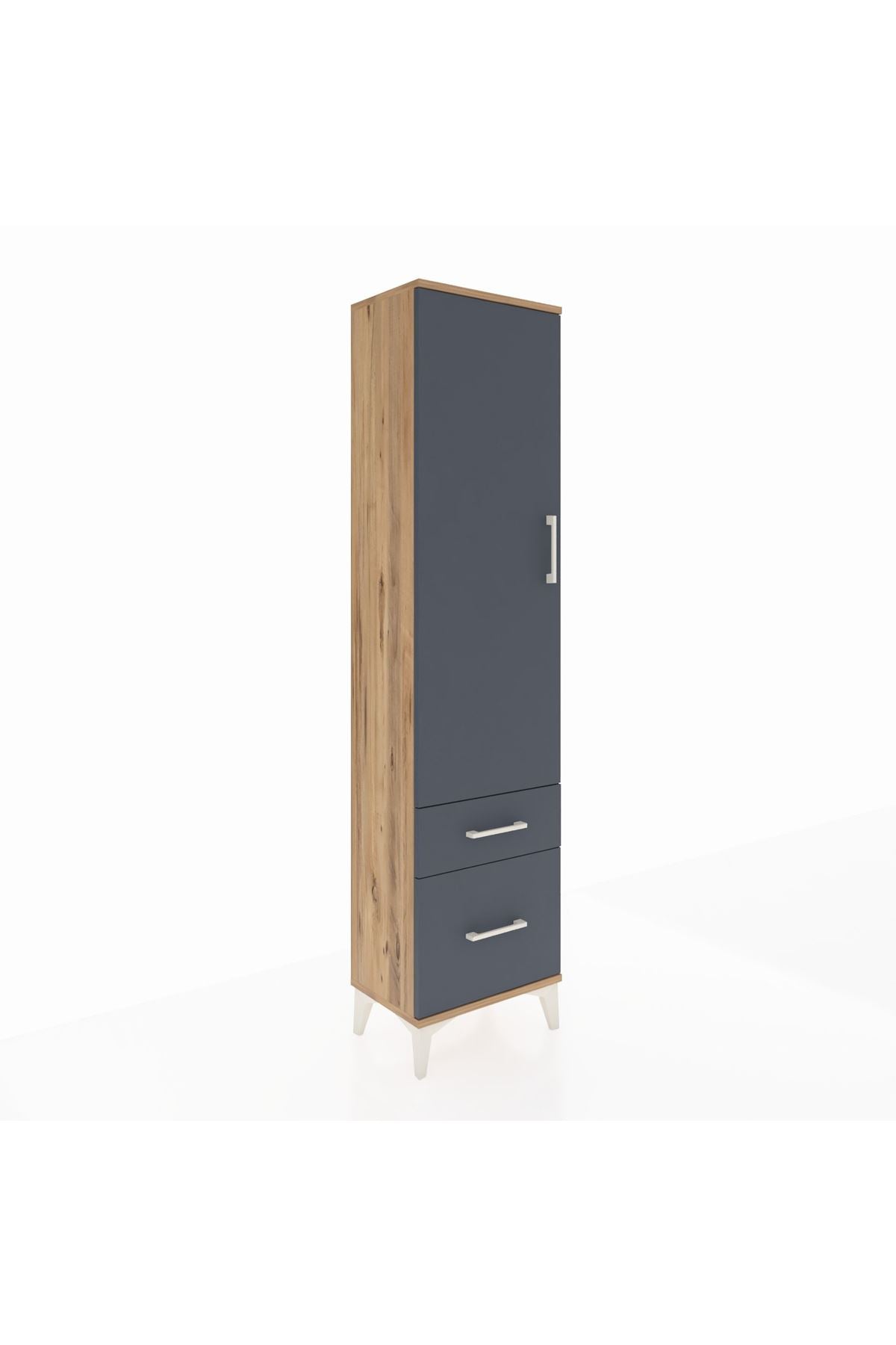 Arges Dolap 2 Raflı 2 Çekmeceli Tek Kapaklı 44x30x182 - S22M015V8A