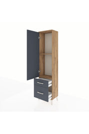 Arges Dolap 2 Raflı 2 Çekmeceli Tek Kapaklı 44x30x182 - S22M015V8A
