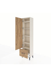 Arges Dolap 5 Raflı Tek Çekmeceli Tek Kapaklı 44x30x182 - S22M016V3A