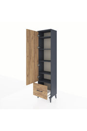 Arges Dolap 5 Raflı Tek Çekmeceli Tek Kapaklı 44x30x182 - S22M016V6A