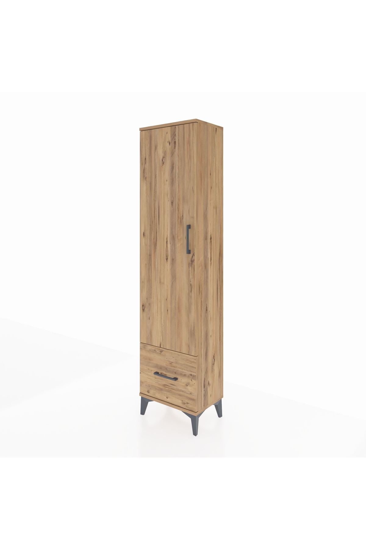 Arges Dolap 5 Raflı Tek Çekmeceli Tek Kapaklı 44x30x182 - S22M016V9A