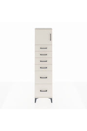 Arges Dolap Tek Raflı 6 Çekmeceli Tek Kapaklı 44x30x182 - S22M017V1A