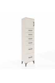 Arges Dolap Tek Raflı 6 Çekmeceli Tek Kapaklı 44x30x182 - S22M017V1A