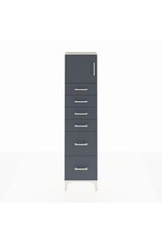 Arges Dolap Tek Raflı 6 Çekmeceli Tek Kapaklı 44x30x182 - S22M017V2A