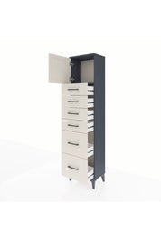 Arges Dolap Tek Raflı 6 Çekmeceli Tek Kapaklı 44x30x182 - S22M017V4A