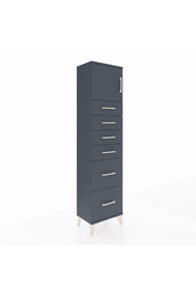 Arges Dolap Tek Raflı 6 Çekmeceli Tek Kapaklı 44x30x182 - S22M017V5A