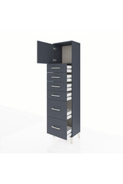 Arges Dolap Tek Raflı 6 Çekmeceli Tek Kapaklı 44x30x182 - S22M017V5A