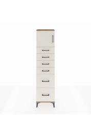 Arges Dolap Tek Raflı 6 Çekmeceli Tek Kapaklı 44x30x182 - S22M017V7A