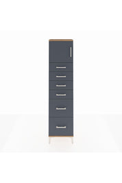 Arges Dolap Tek Raflı 6 Çekmeceli Tek Kapaklı 44x30x182 - S22M017V8A