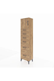 Arges Dolap Tek Raflı 6 Çekmeceli Tek Kapaklı 44x30x182 - S22M017V9A