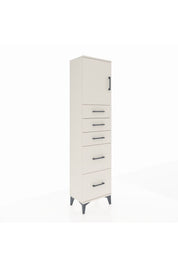 Arges Dolap Tek Raflı 5 Çekmeceli Tek Kapaklı 44x30x182 - S22M018V1A