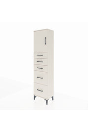 Arges Dolap Tek Raflı 5 Çekmeceli Tek Kapaklı 44x30x182 - S22M018V1A