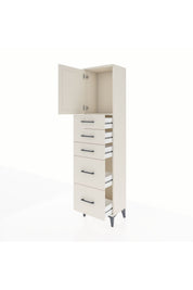 Arges Dolap Tek Raflı 5 Çekmeceli Tek Kapaklı 44x30x182 - S22M018V1A