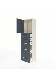 Arges Dolap Tek Raflı 5 Çekmeceli Tek Kapaklı 44x30x182 - S22M018V2A
