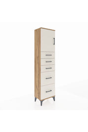Arges Dolap Tek Raflı 5 Çekmeceli Tek Kapaklı 44x30x182 - S22M018V7A