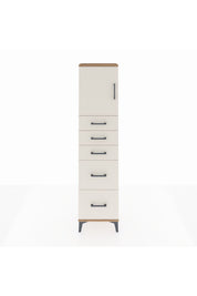 Arges Dolap Tek Raflı 5 Çekmeceli Tek Kapaklı 44x30x182 - S22M018V7A
