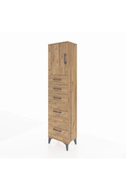 Arges Dolap Tek Raflı 5 Çekmeceli Tek Kapaklı 44x30x182 - S22M018V9A