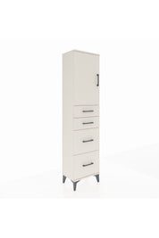 Arges Dolap Tek Raflı 4 Çekmeceli Tek Kapaklı 44x30x182 - S22M019V1A