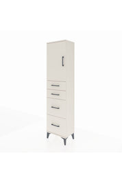 Arges Dolap Tek Raflı 4 Çekmeceli Tek Kapaklı 44x30x182 - S22M019V1A