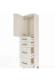 Arges Dolap Tek Raflı 4 Çekmeceli Tek Kapaklı 44x30x182 - S22M019V1A