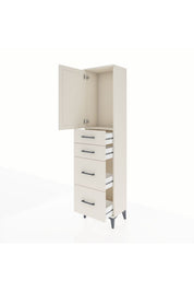 Arges Dolap Tek Raflı 4 Çekmeceli Tek Kapaklı 44x30x182 - S22M019V1A