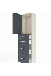 Arges Dolap Tek Raflı 4 Çekmeceli Tek Kapaklı 44x30x182 - S22M019V2A