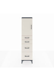 Arges Dolap Tek Raflı 4 Çekmeceli Tek Kapaklı 44x30x182 - S22M019V4A