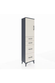 Arges Dolap Tek Raflı 4 Çekmeceli Tek Kapaklı 44x30x182 - S22M019V4A