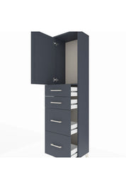 Arges Dolap Tek Raflı 4 Çekmeceli Tek Kapaklı 44x30x182 - S22M019V5A