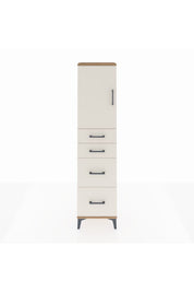 Arges Dolap Tek Raflı 4 Çekmeceli Tek Kapaklı 44x30x182 - S22M019V7A