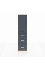 Arges Dolap Tek Raflı 4 Çekmeceli Tek Kapaklı 44x30x182 - S22M019V8A