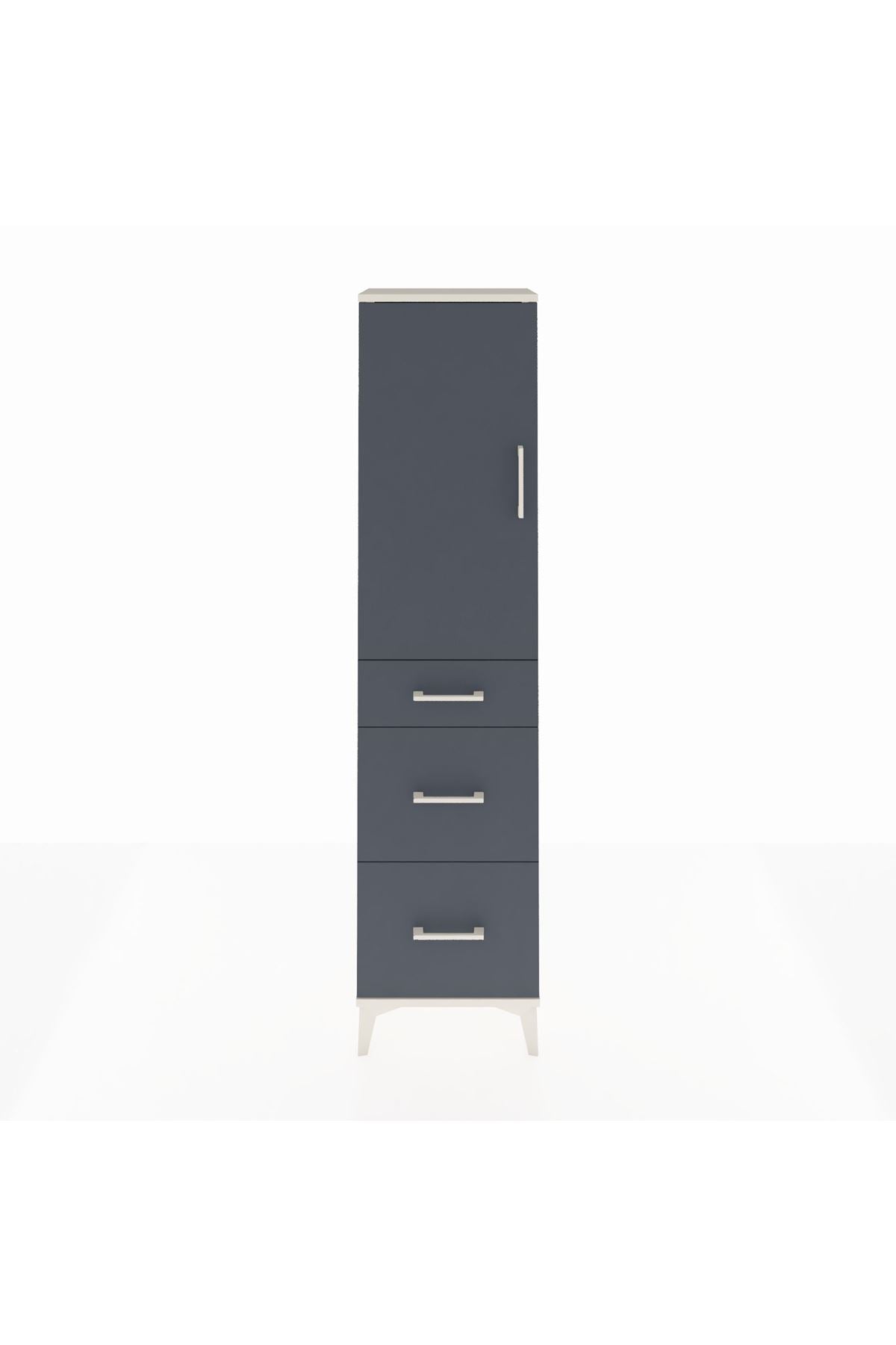 Arges Dolap 3 Raflı 3 Çekmeceli Tek Kapaklı 44x30x182 - S22M020V2A