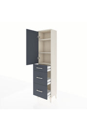 Arges Dolap 3 Raflı 3 Çekmeceli Tek Kapaklı 44x30x182 - S22M020V2A